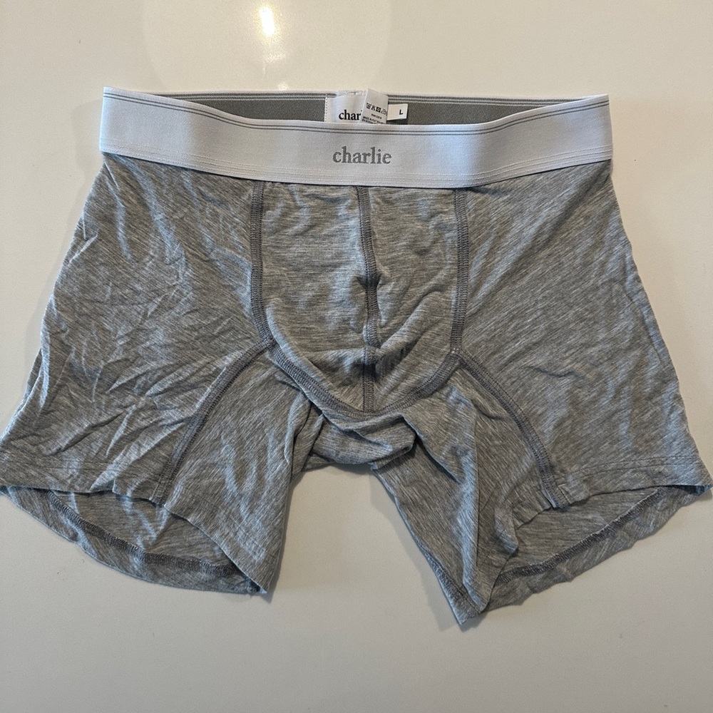 Charlie by MZ men’s boxer brief - L grey micro modal